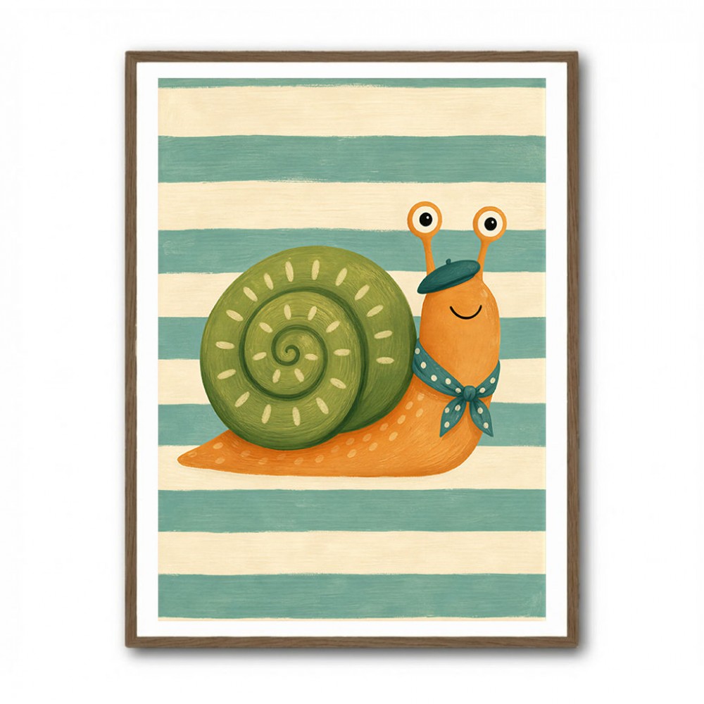 Snail in Summer Stripes