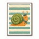 Snail in Summer Stripes