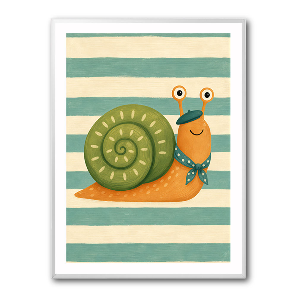 Snail in Summer Stripes