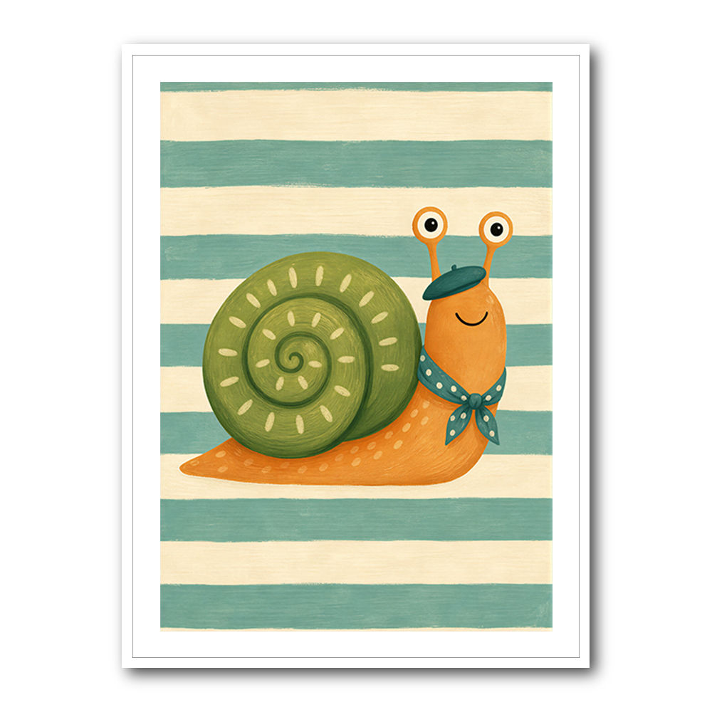 Snail in Summer Stripes