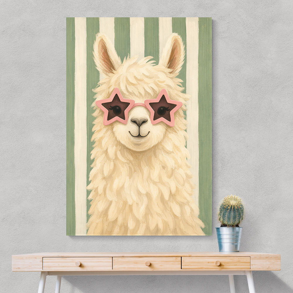 Llama With Star Glasses