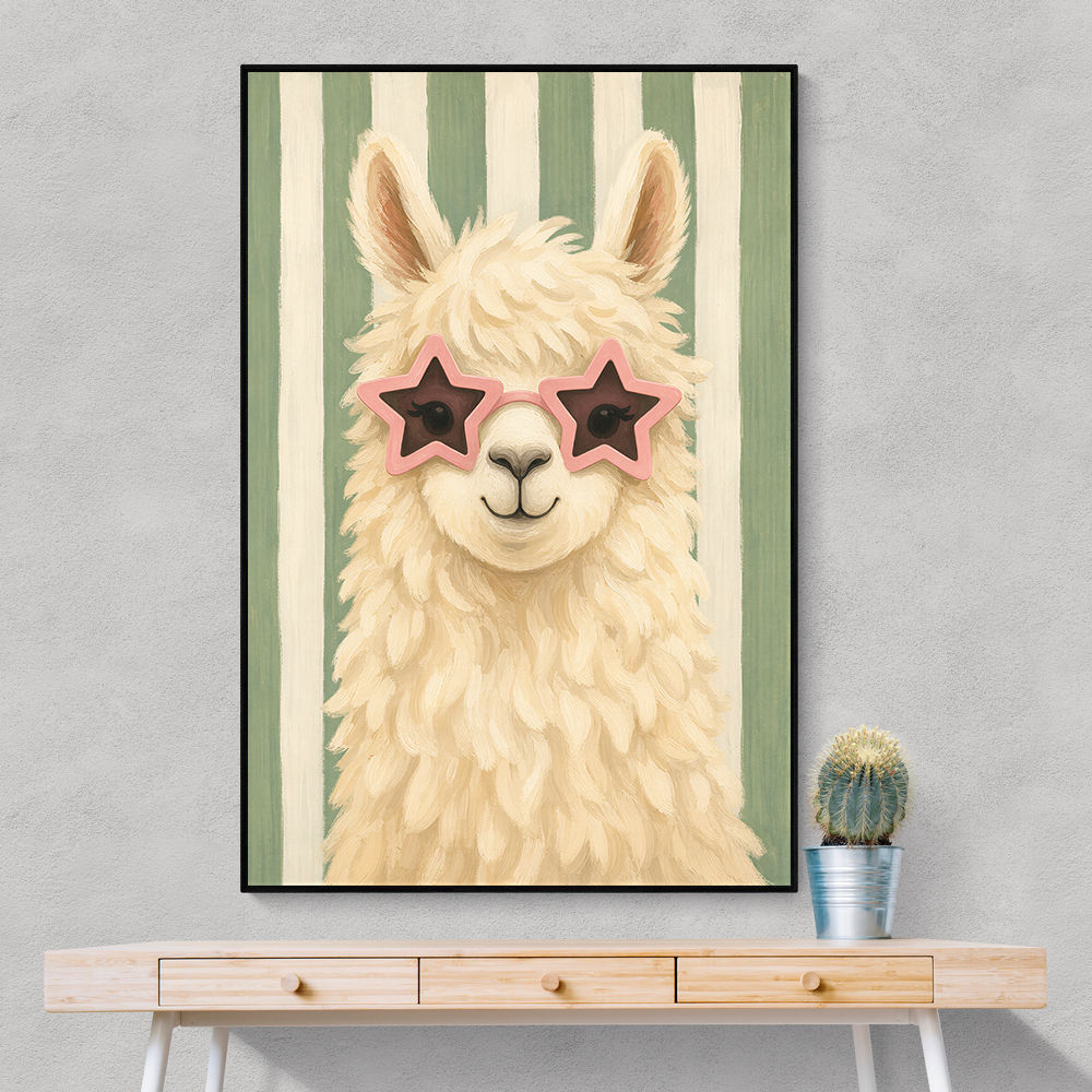 Llama With Star Glasses