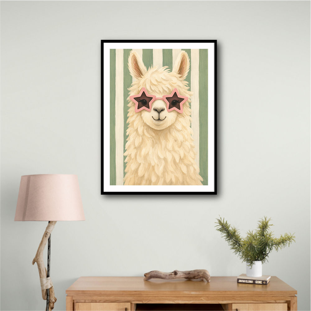 Llama With Star Glasses