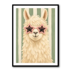 Llama With Star Glasses