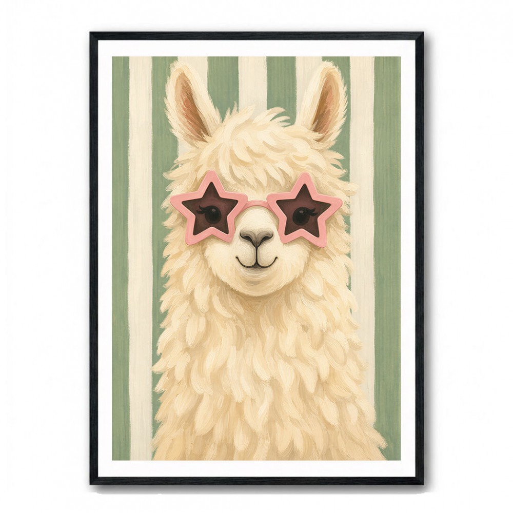 Llama With Star Glasses