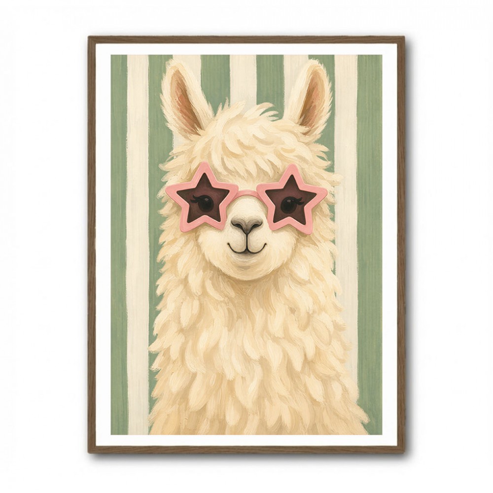 Llama With Star Glasses