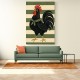 Rooster Striped Poster