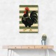 Rooster Striped Poster
