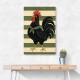 Rooster Striped Poster