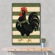 Rooster Striped Poster