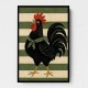 Rooster Striped Poster