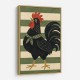 Rooster Striped Poster