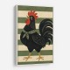 Rooster Striped Poster