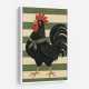 Rooster Striped Poster