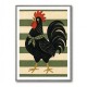 Rooster Striped Poster