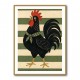 Rooster Striped Poster