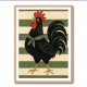 Rooster Striped Poster