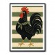 Rooster Striped Poster