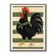 Rooster Striped Poster