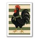 Rooster Striped Poster