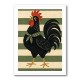 Rooster Striped Poster