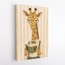 Giraffe Reading Book
