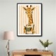 Giraffe Reading Book