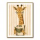Giraffe Reading Book