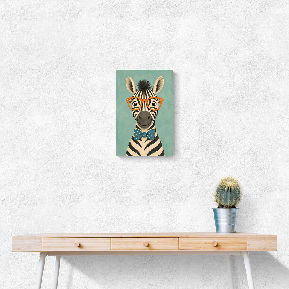 Zebra With Orange Glasses