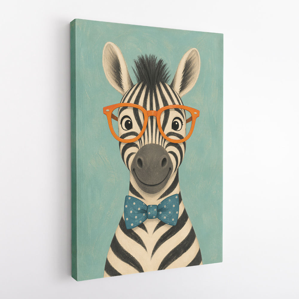 Zebra With Orange Glasses