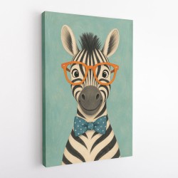 Zebra With Orange Glasses