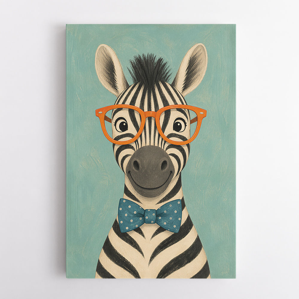 Zebra With Orange Glasses