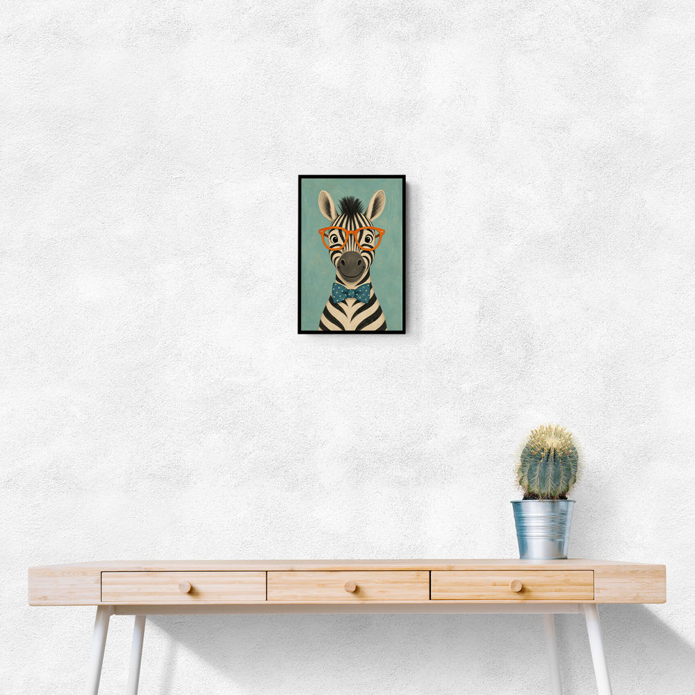 Zebra With Orange Glasses