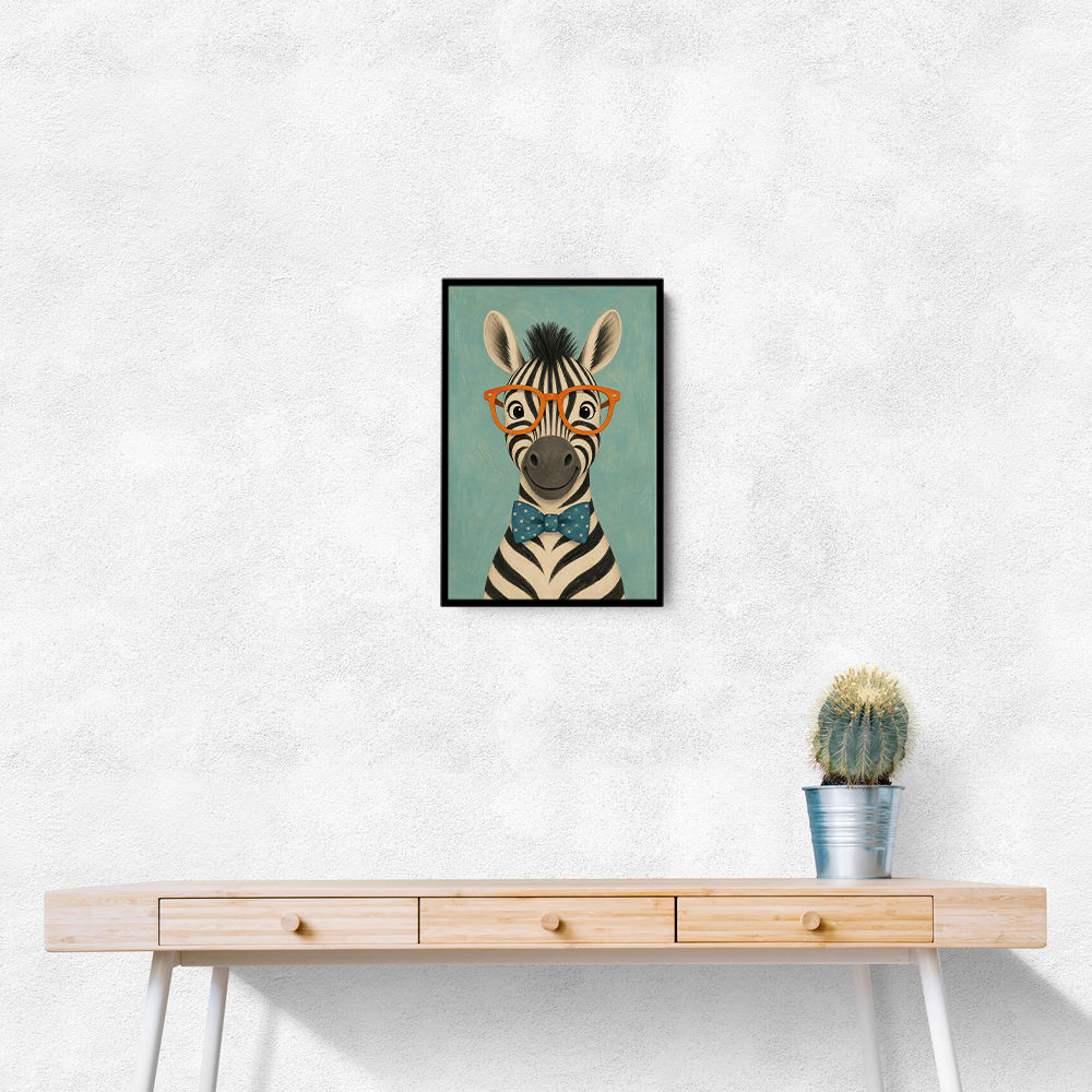 Zebra With Orange Glasses