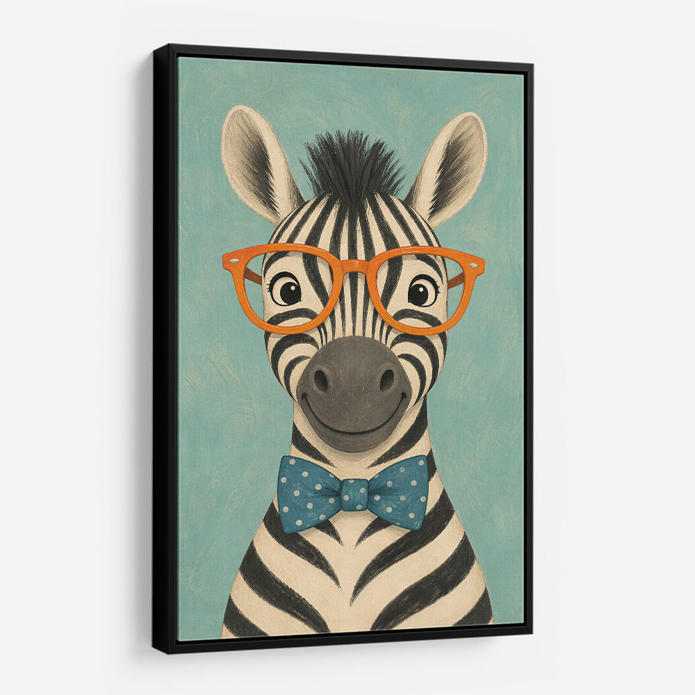 Zebra With Orange Glasses