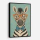 Zebra With Orange Glasses