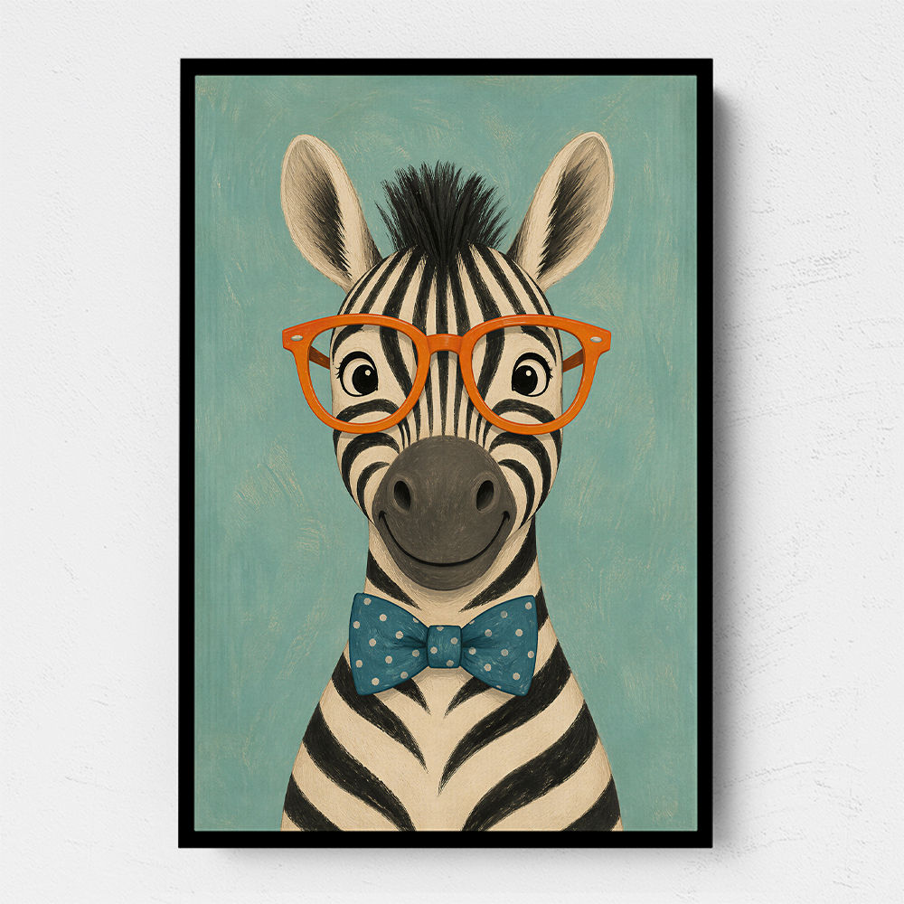 Zebra With Orange Glasses