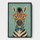 Zebra With Orange Glasses
