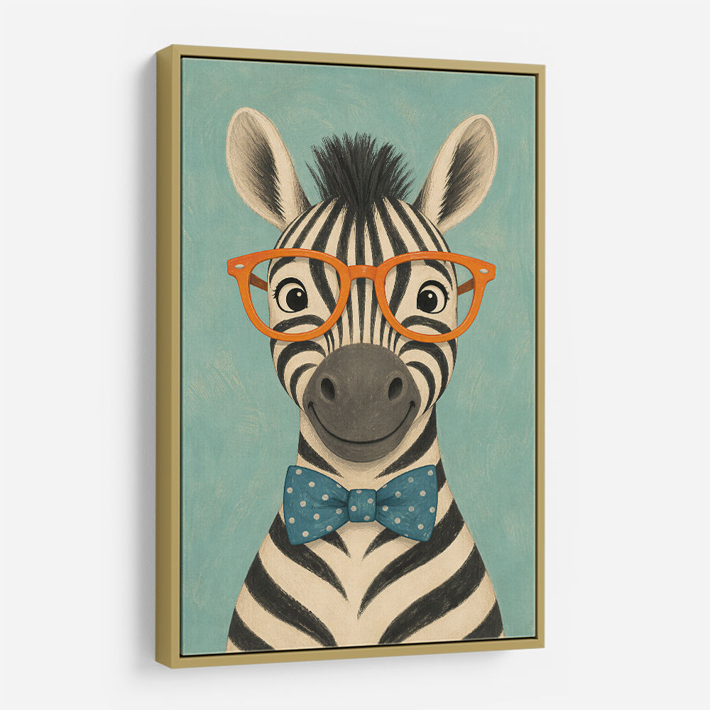 Zebra With Orange Glasses