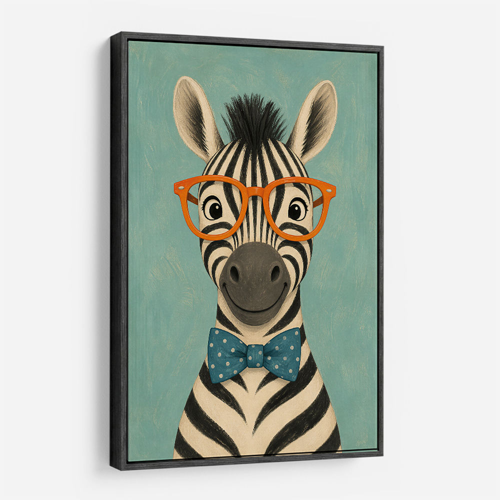 Zebra With Orange Glasses