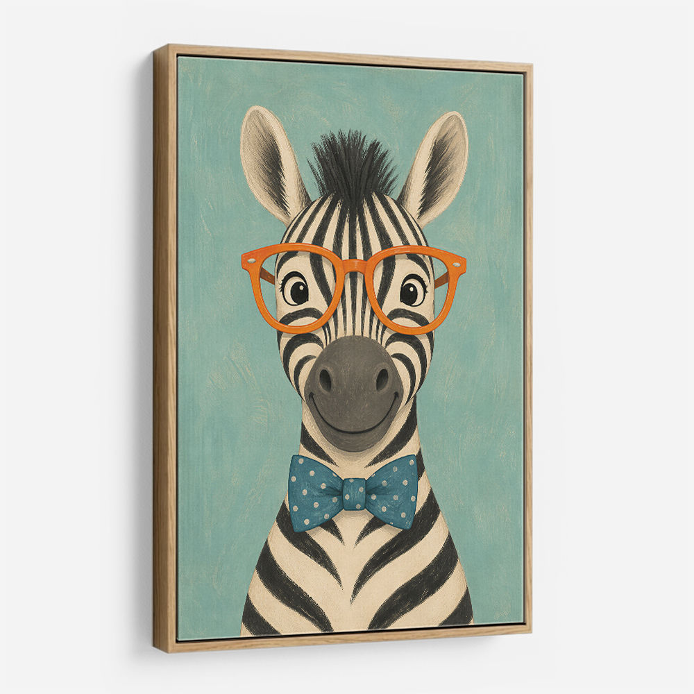 Zebra With Orange Glasses