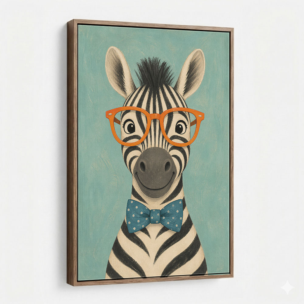 Zebra With Orange Glasses