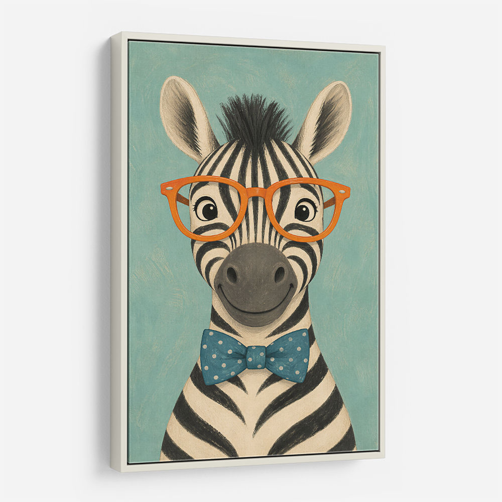 Zebra With Orange Glasses