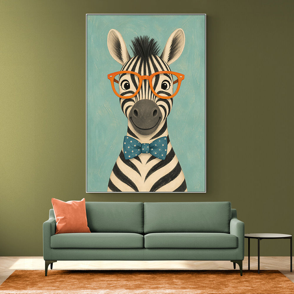 Zebra With Orange Glasses