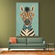 Zebra With Orange Glasses
