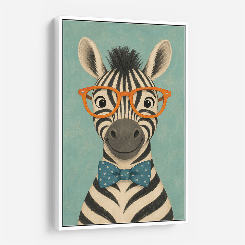 Zebra With Orange Glasses