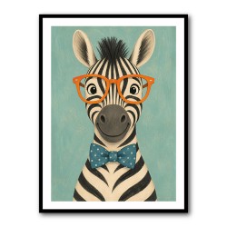 Zebra With Orange Glasses