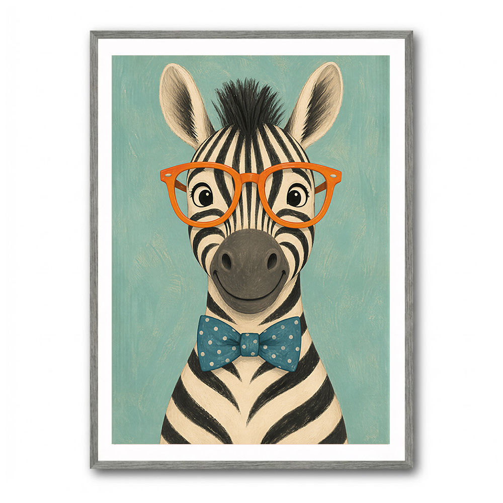 Zebra With Orange Glasses