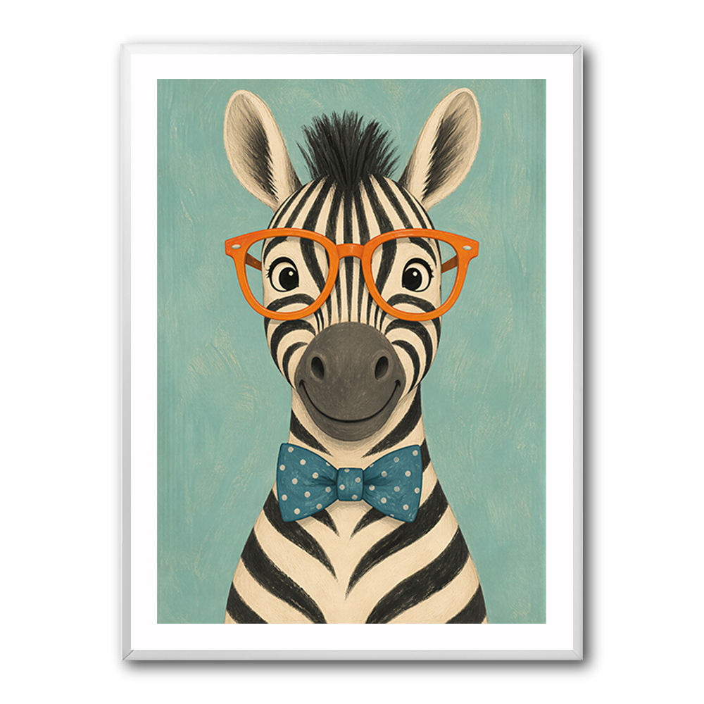 Zebra With Orange Glasses