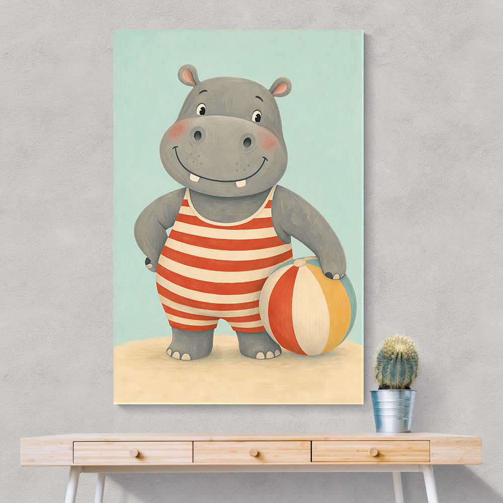 Hippo in Swimsuit